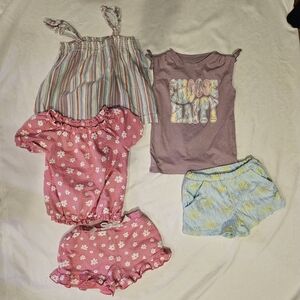 Set Of 5 Pieces By Garanimals- Spring/Summer Pink Purple Blue- 4T